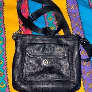 Coach Black Leather Crossbody Bag